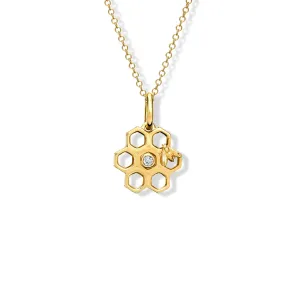 Melissae di Erice Necklace Pendant Yellow Gold - Diamond