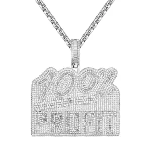 Mens 100% Profit Micro Pave Iced Out Custom Hip Hop Pendant