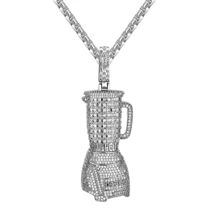 Mens Juicer Machine Micro Pave Icy Custom Hip Hop Pendant