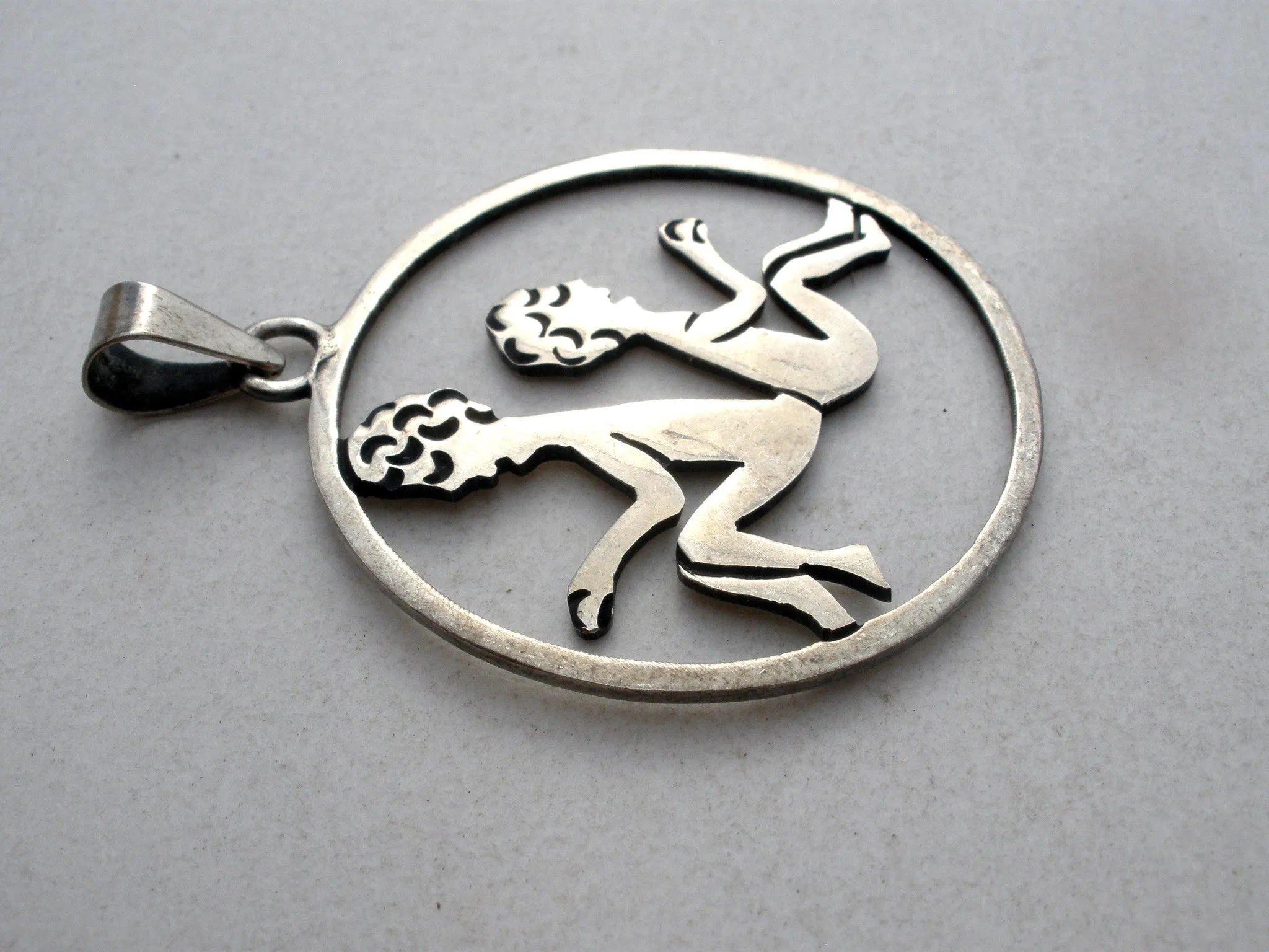 Mexican Gemini Twins Pendant Sterling Silver