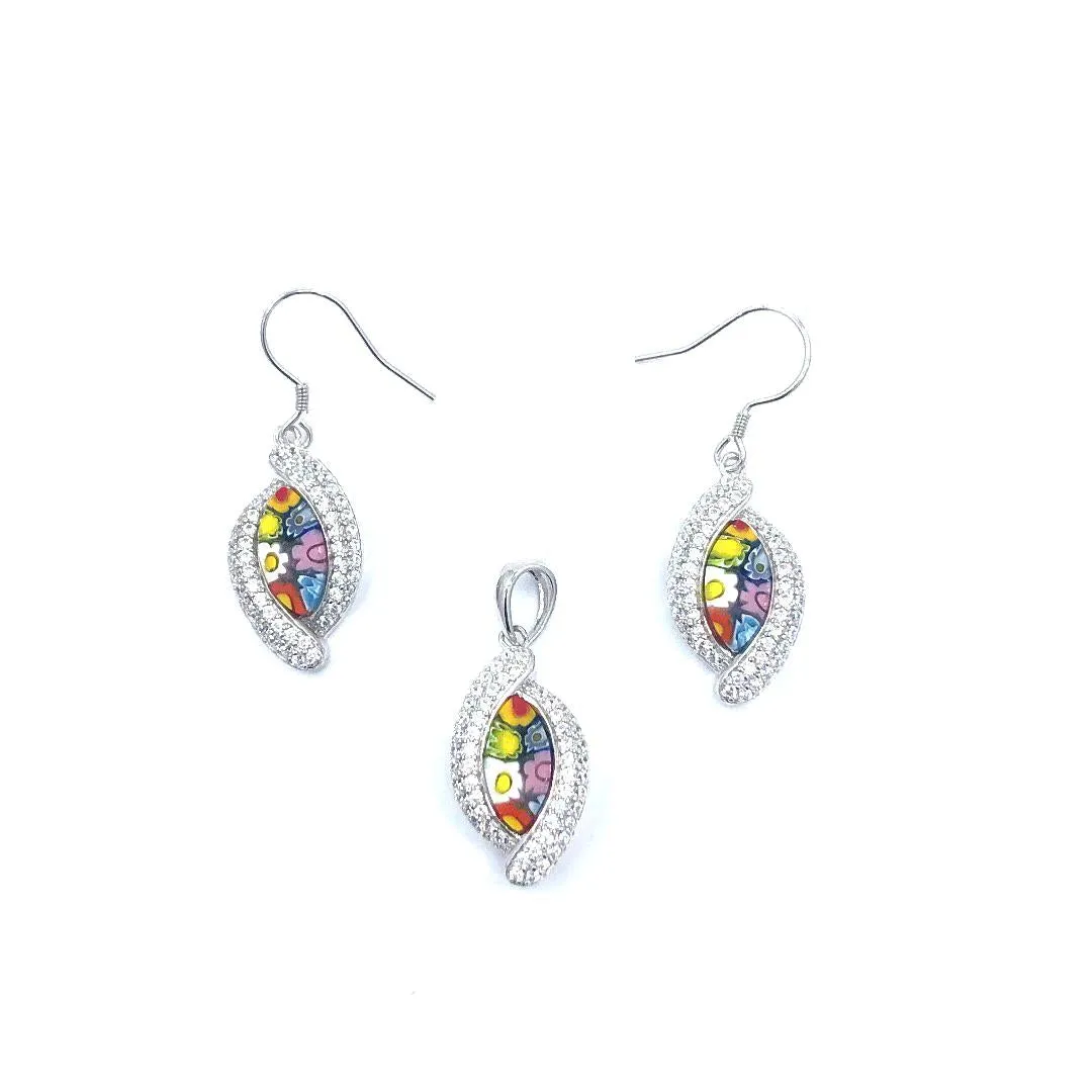 Murano Glass Silver Set