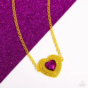 Necklaces Locket Leisure - Yellow VDAY N046