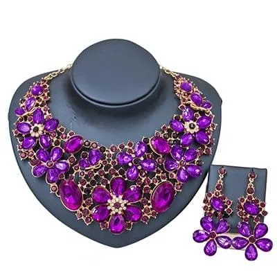 New Costume Women Trendy Bridal Jewelry Set