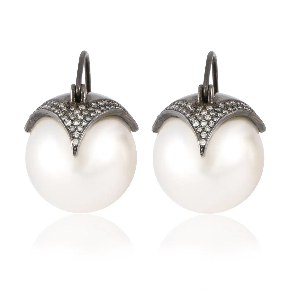 pearl armor earrings