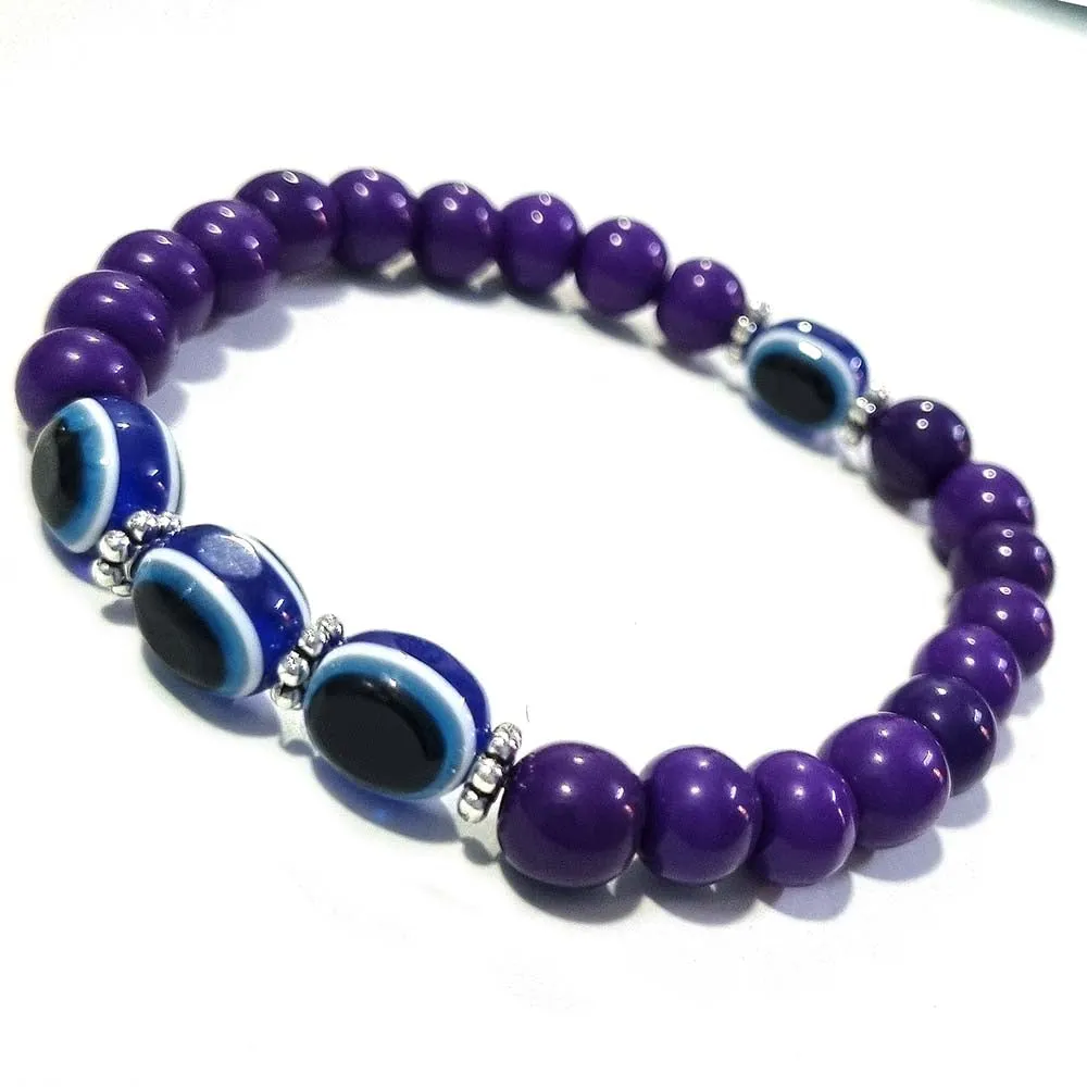 Pruple Shade Evil Eye FASHION BRACELETS, EASY TO FIT IN HAND