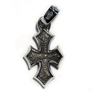 "C" Cross Pendant with Heavy Leather Cord