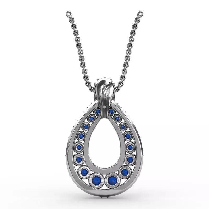 "Steal The Spotlight" Sapphire and Diamond Pendant