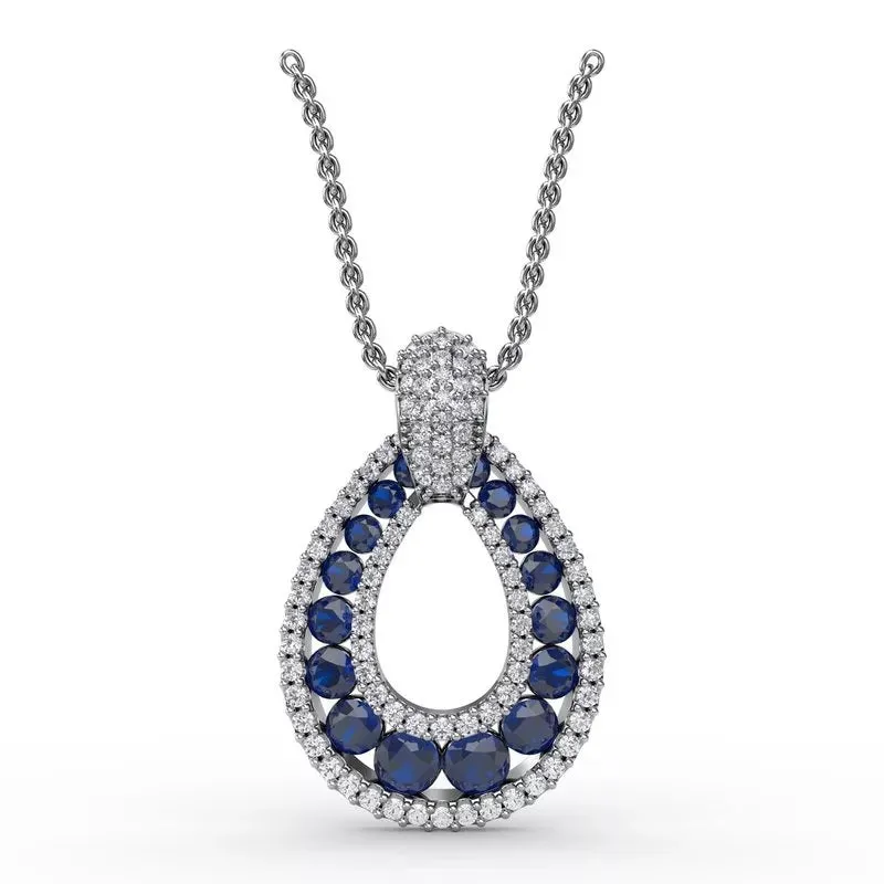 "Steal The Spotlight" Sapphire and Diamond Pendant