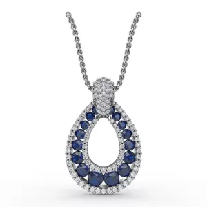 "Steal The Spotlight" Sapphire and Diamond Pendant