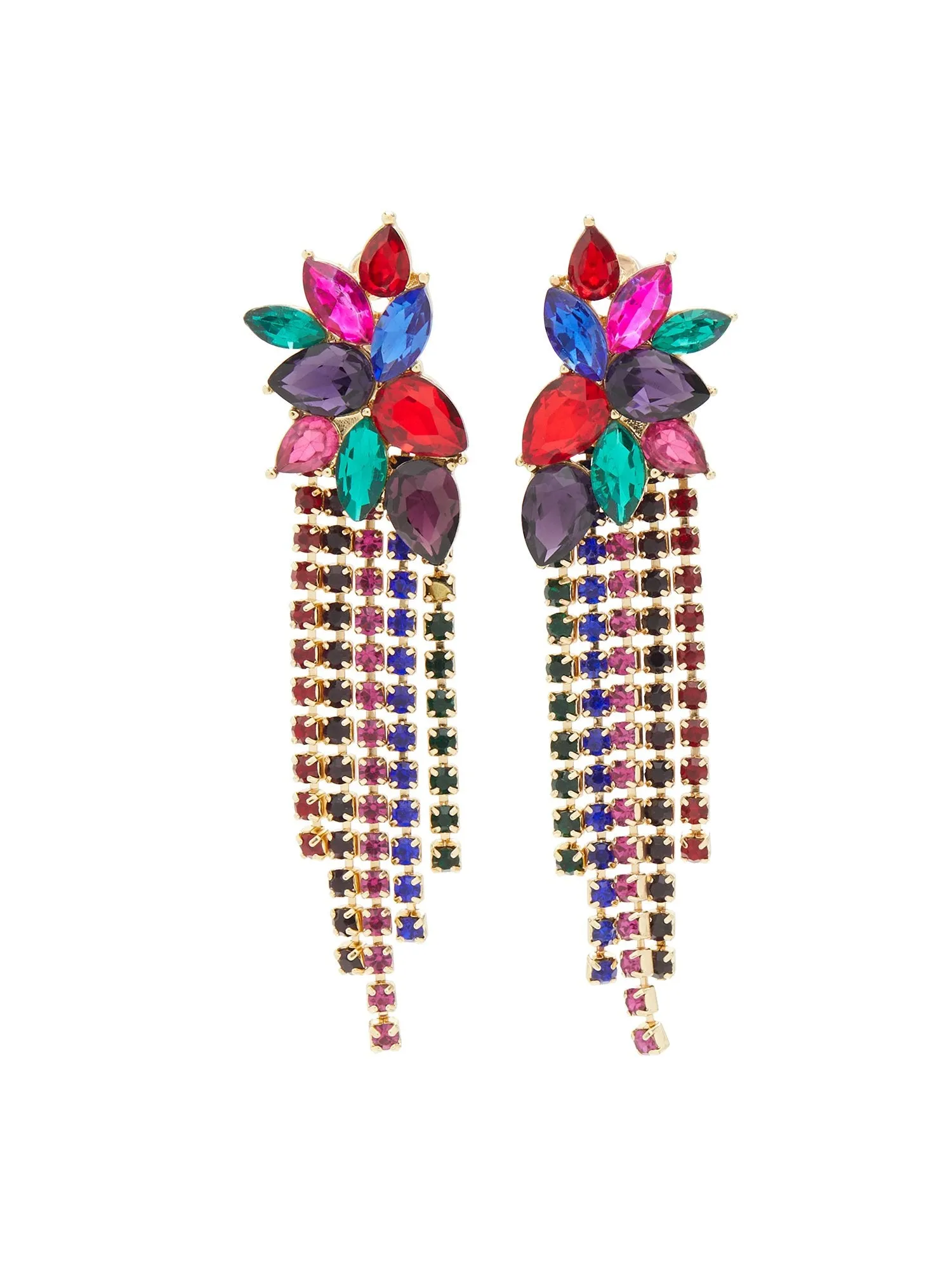 Rainbow Stone Drop Earrings