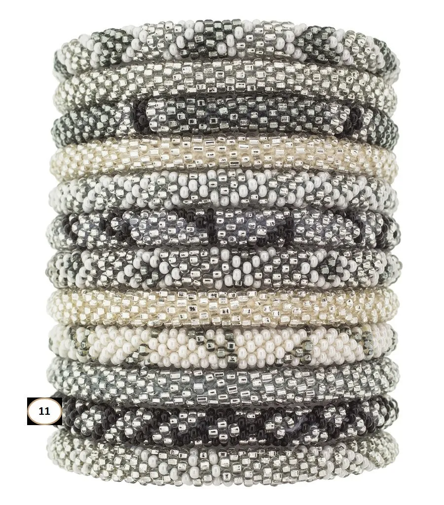 Roll-On Beaded Bracelets - Platinum