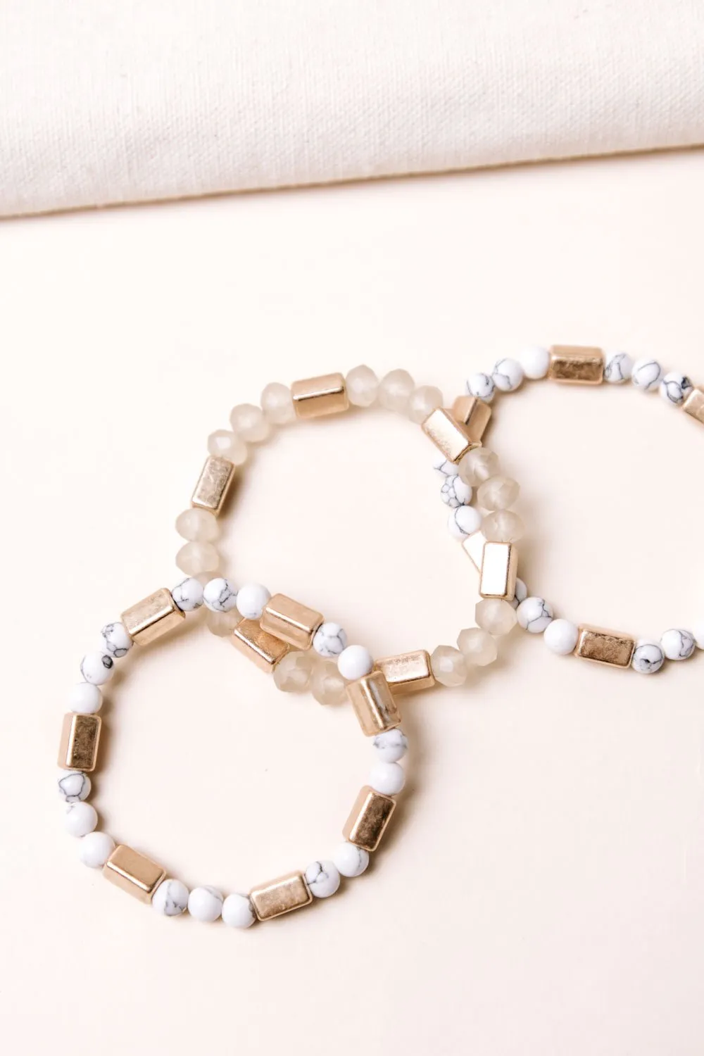 Serenity Beaded Bracelets in Marble