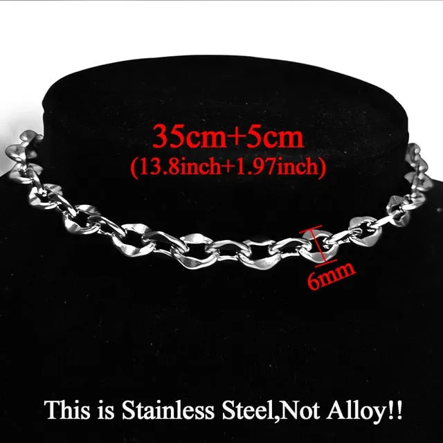 Stainless Steel Choker Necklace