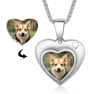 Stainless Steel Personalized Pet Photo Necklace