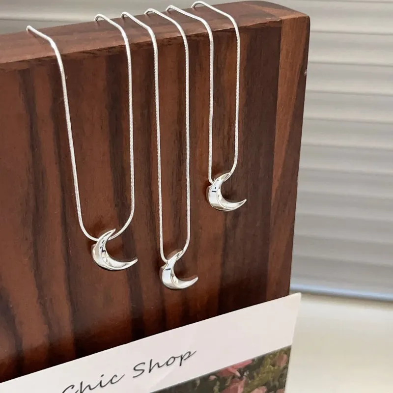 Sterling Silver Moon Necklaces