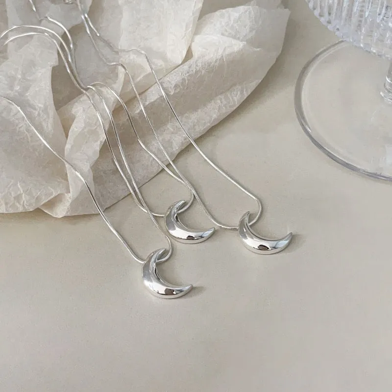 Sterling Silver Moon Necklaces