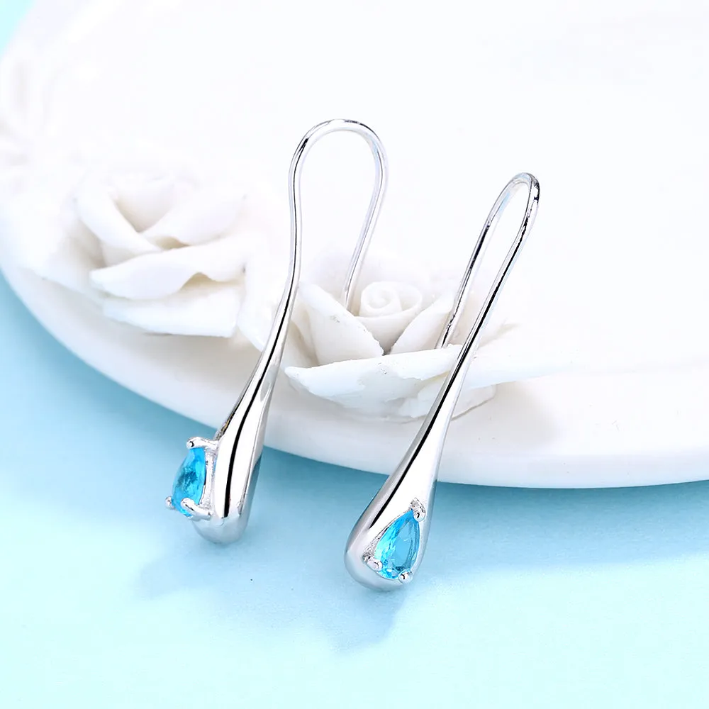 Sterling Silver Water Drop Earrings