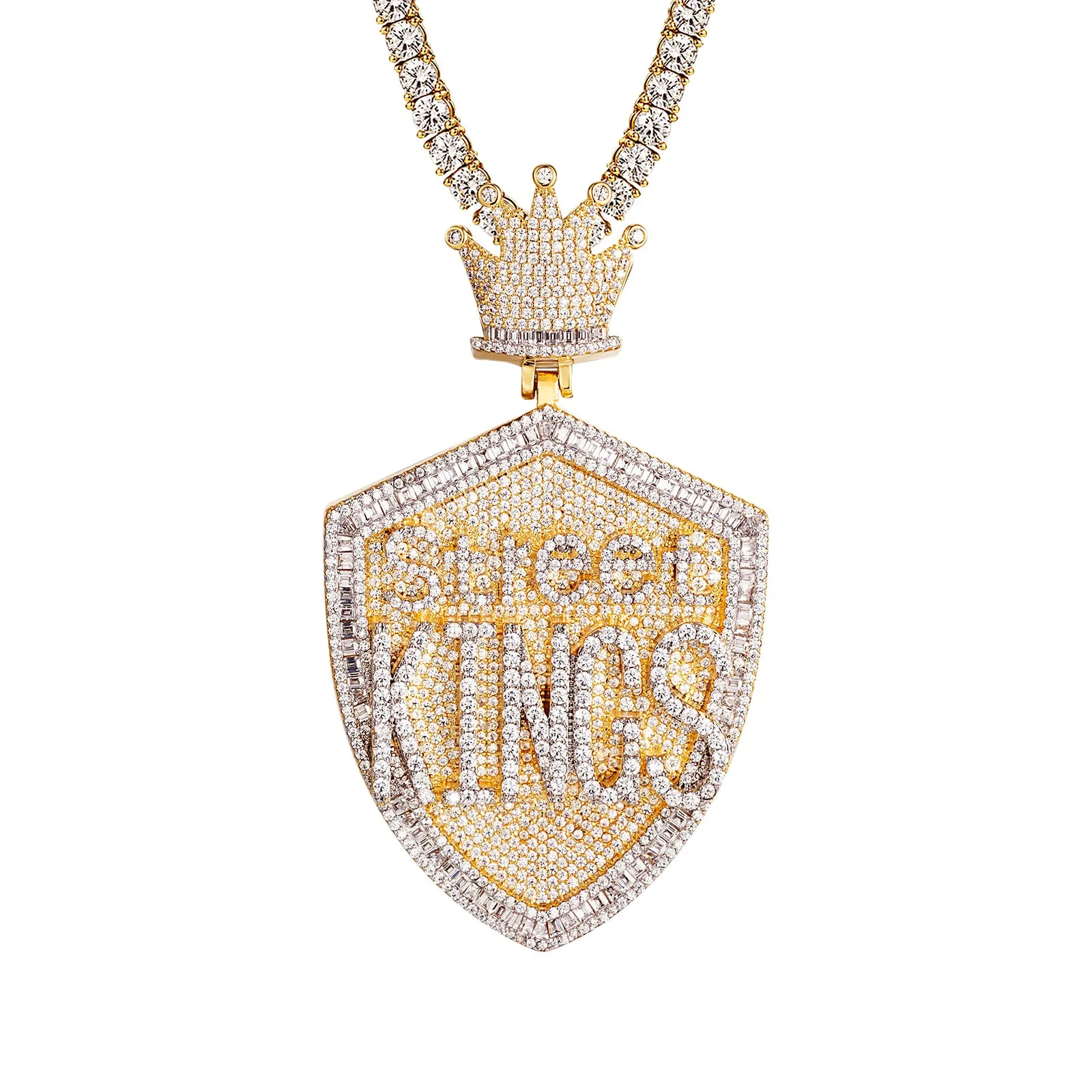 Street Kings Crown Micro Pave Iced Out Custom Mens Pendant