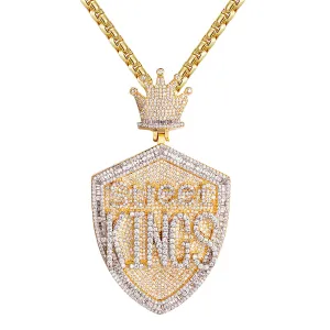 Street Kings Crown Micro Pave Iced Out Custom Mens Pendant