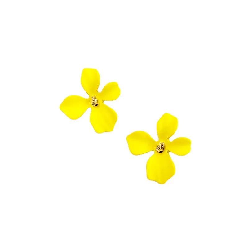 Trendy Flower Earrings Set with Personalized Design for Cross-border Fashion Market