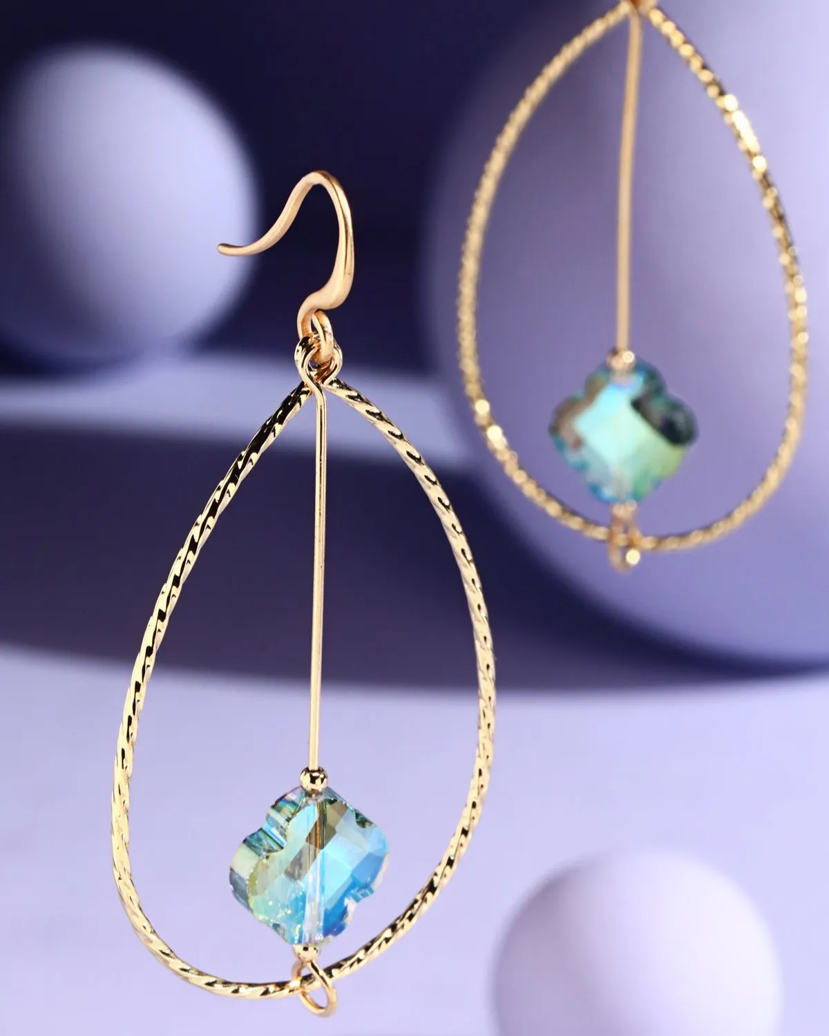 Urbanista Thin Wire Earrings with Bead Accents (More colors available) - Wt4ew72091