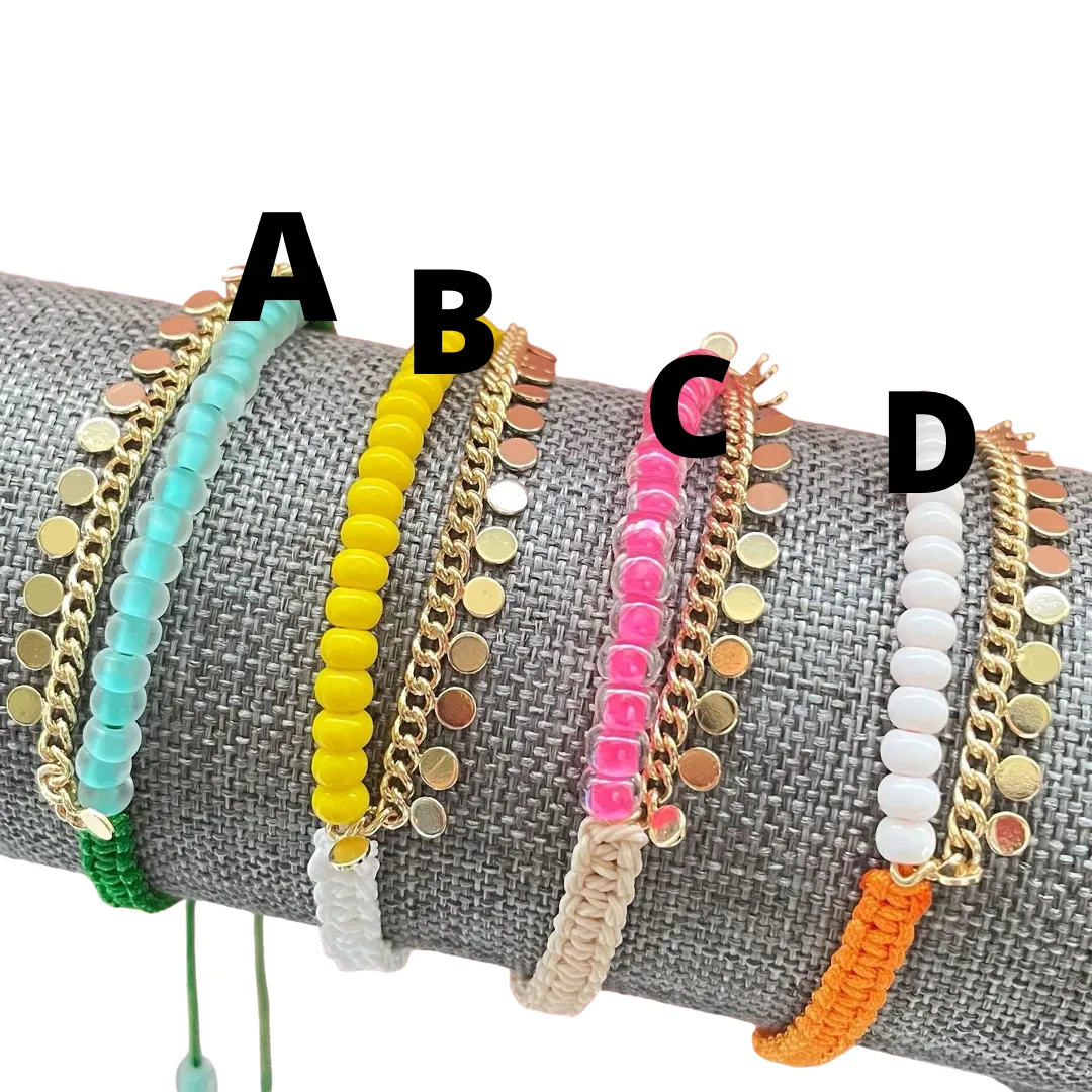 VALENTINA macramé beaded bracelets