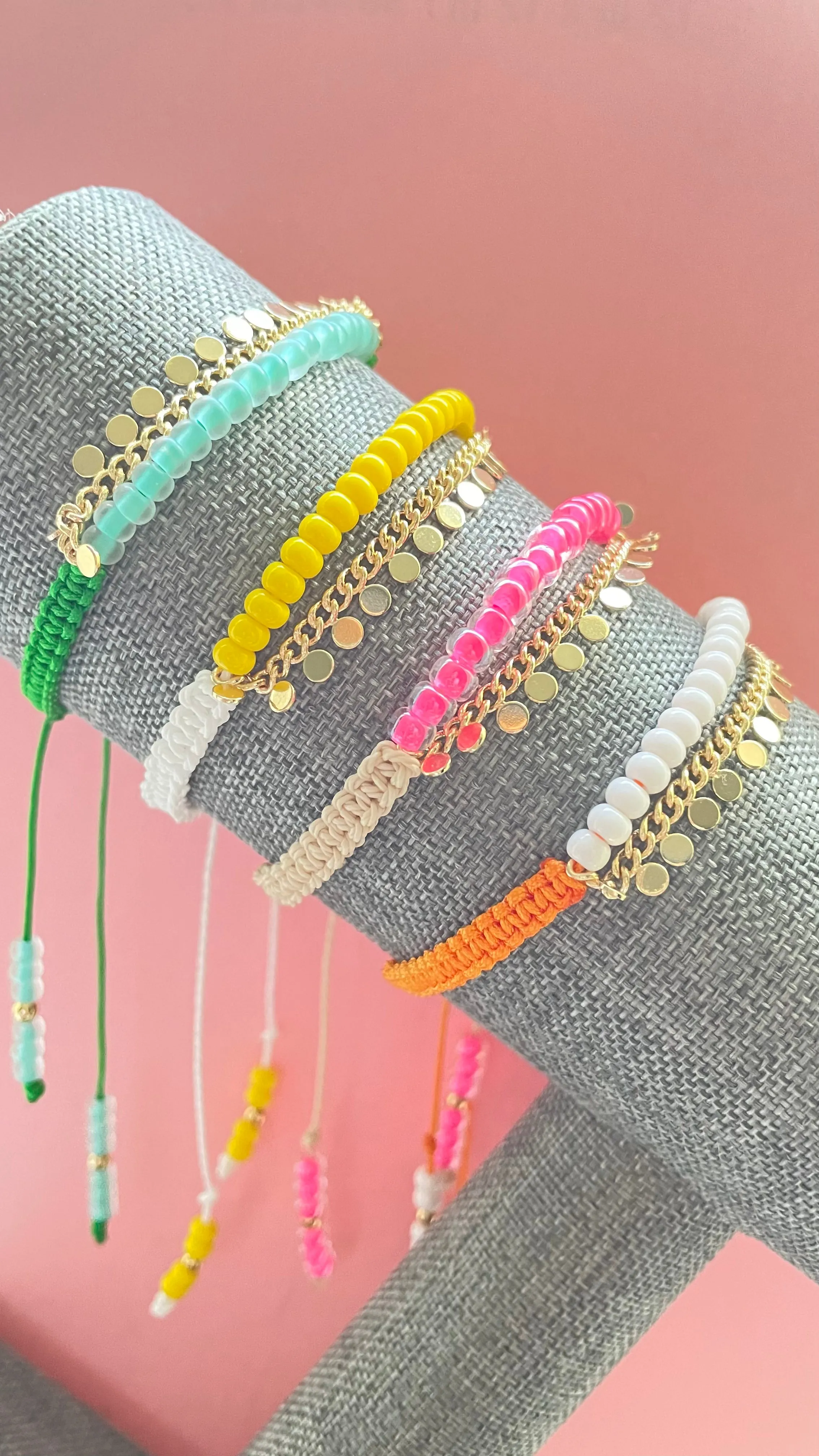 VALENTINA macramé beaded bracelets