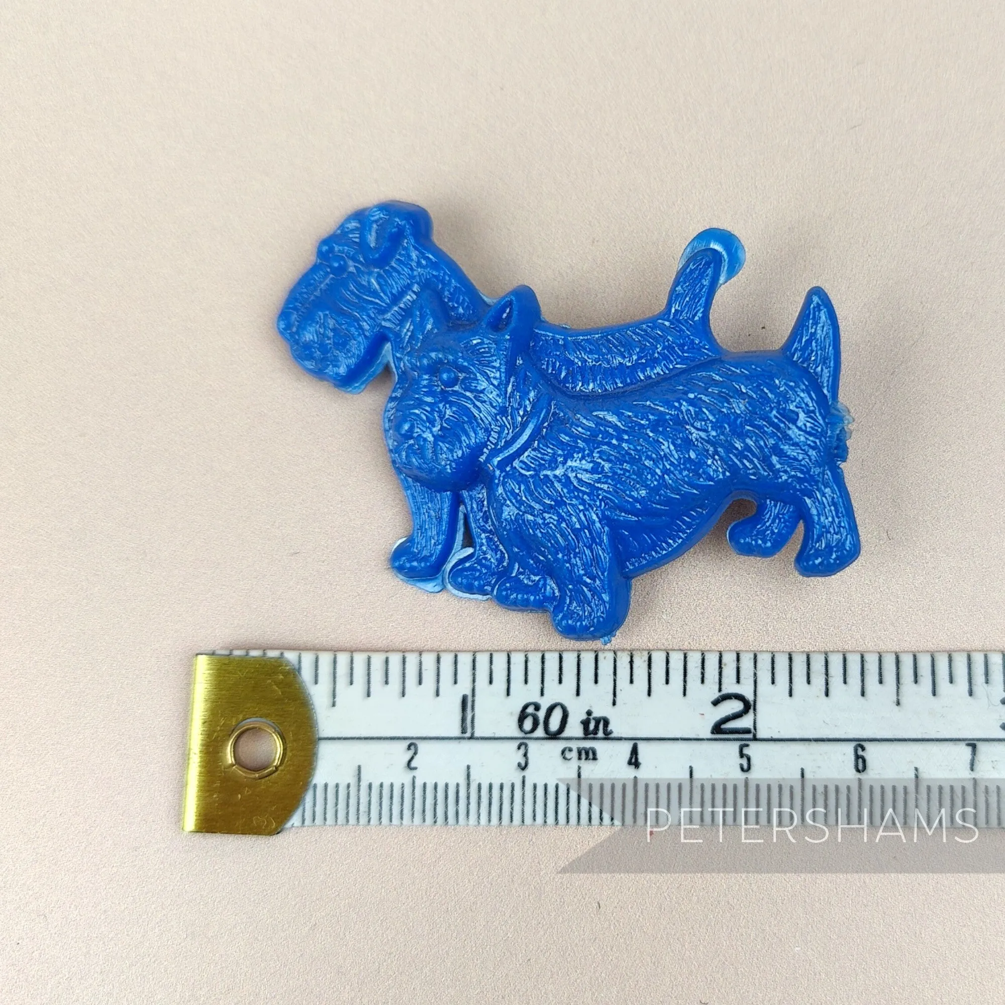 Vintage 1950/60's Double Scottie Dog Brooch Pin