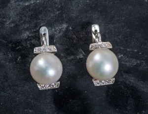 White Pearl Earrings - Pearl Vintage Earrings - Classy Pearl Earrings