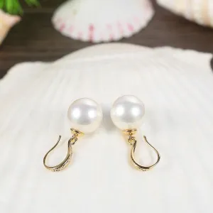 White/Gold Pearl Earrings PEA002