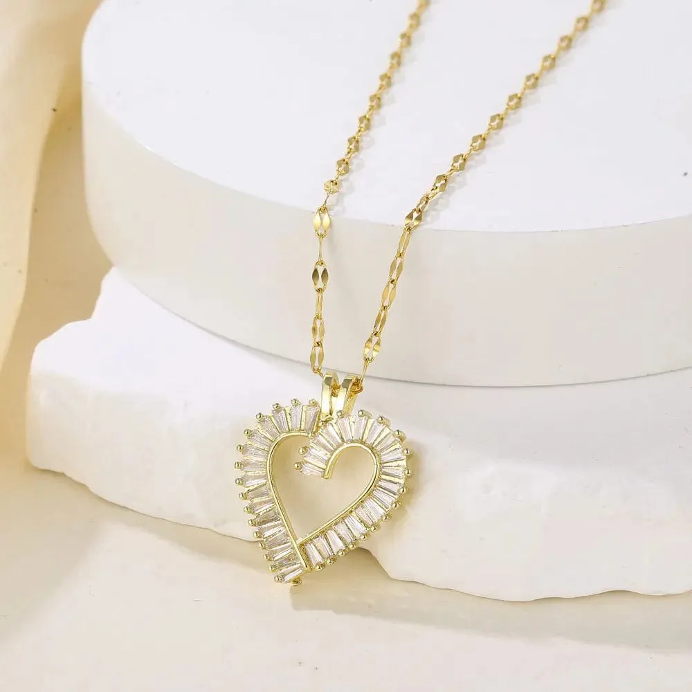 Women Double-layer Rotatable Sunflower Necklaces  Choker Stainless Steel