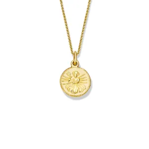 Zodiac Virgo Necklace Pendant Yellow Gold